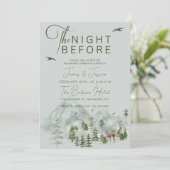 Die Nacht vor der Waldhochzeit Probe Dinner I Einladung (Stehend Vorderseite)