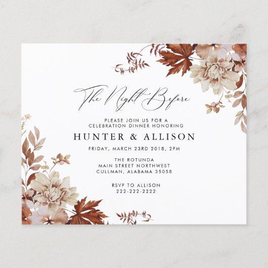 Die Nacht vor | Einladung Flyer (Vorne)