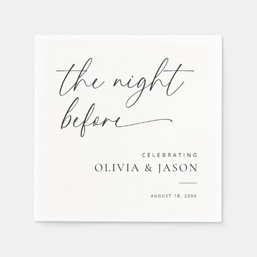 Die Nacht vor Napkins, das Probe-Dinner Napkins Serviette (Vorderseite)