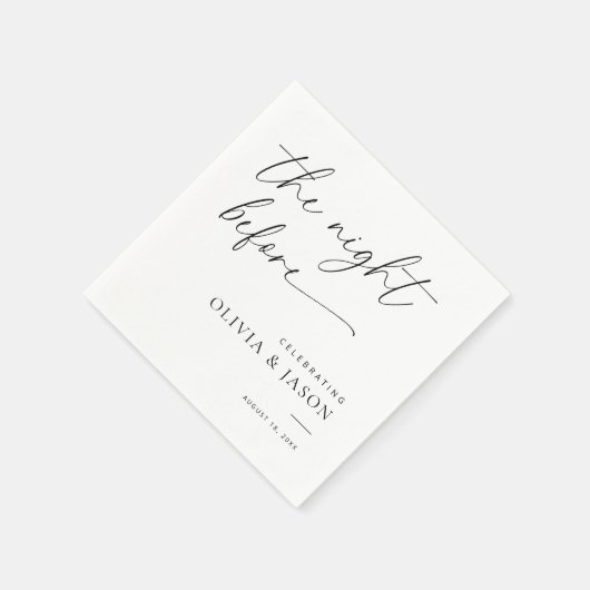 Die Nacht vor Napkins, das Probe-Dinner Napkins Serviette (Ecke)