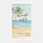 Die Nacht vor Strand und Palmen Hochzeiten Serviette (Vorderseite)