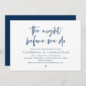 Die Nacht vor uns, Hochzeit Probe Abendessen I Einladung (Vorne/Hinten)