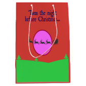 Die Nacht vor Weihnachten durch den Himmel Mittlere Geschenktüte (Vorderseite)