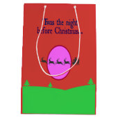 Die Nacht vor Weihnachten durch den Himmel Mittlere Geschenktüte (Rückseite)