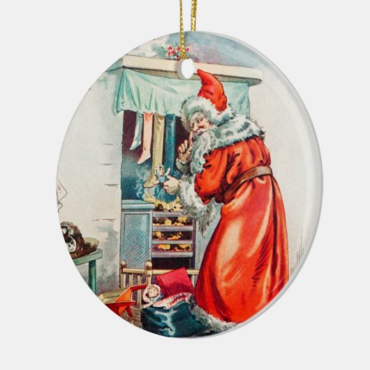 Die Nacht vor Weihnachten Keramik Ornament (Links)