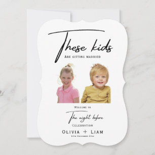 Die Nacht Vorher Mit Foto-Einladung, Diese Kinder Einladung