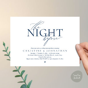 Die Nacht Vorher, Moderne Hochzeitsprobe-Abendesse Einladung
