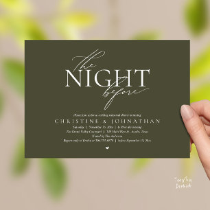 Die Nacht Vorher, Moderne Hochzeitsprobe-Abendesse Einladung