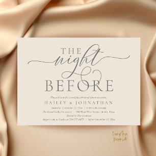 Die Nacht Vorher, Stilvolle Hochzeitsprobe Dinner Einladung