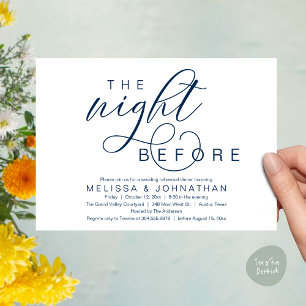 Die Nacht Vorher, Stilvolle Hochzeitsprobe Dinner Einladung