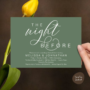 Die Nacht Vorher, Stilvolle Hochzeitsprobe Dinner Einladung