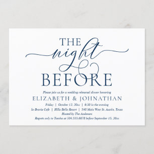 Die Nacht zuvor, Navyblau, Probeessen Einladung