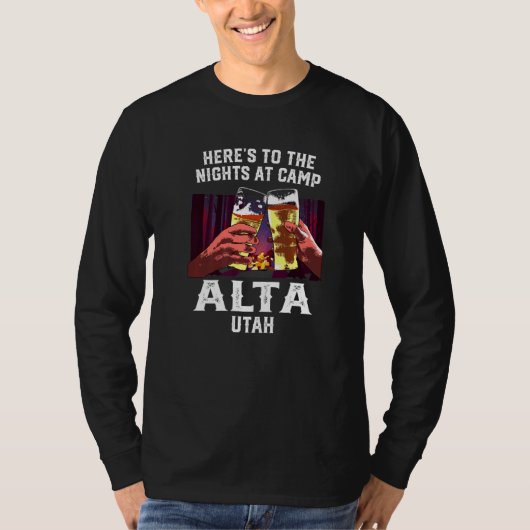 Die Nächte im Camp Alta Camping Utah Camp T-Shirt (Vorderseite)