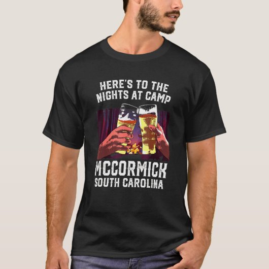 Die Nächte im Camp McCormick Camping T-Shirt (Vorderseite)
