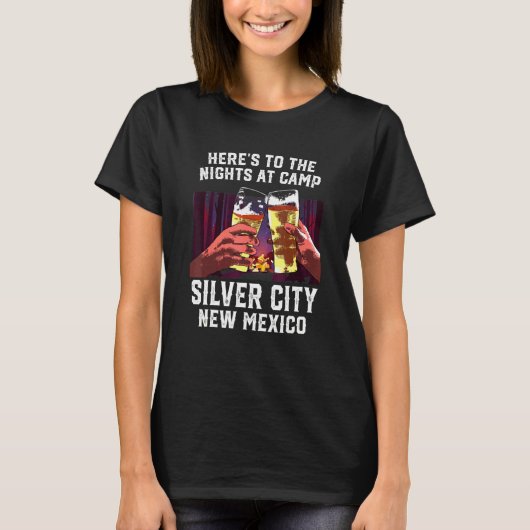 Die Nächte im Camp Silver City Camping Ne T-Shirt (Vorderseite)