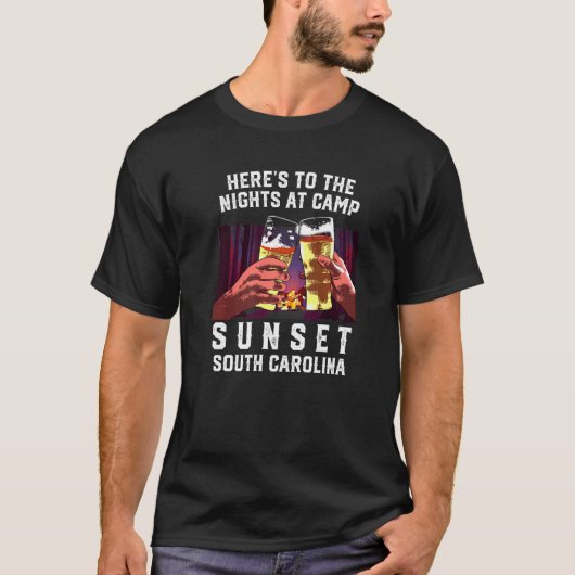 Die Nächte im Camp Sunset Camping South C T-Shirt (Vorderseite)