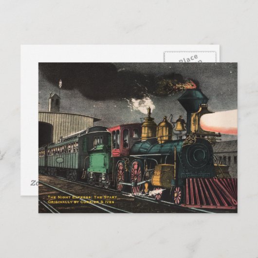 Die nächtliche Express-Postkarte Postkarte (Vorne/Hinten)