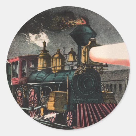 Die nächtlichen Express-Sticker Runder Aufkleber (Vorderseite)