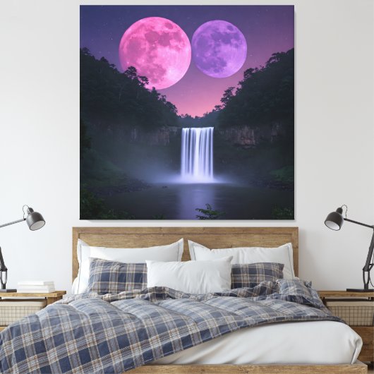Die Nachtmonde Leinwanddruck (Insitu (Schlafzimmer))
