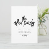 Die Nachts-Party Hochzeit spät nachts Einladung (Stehend Vorderseite)