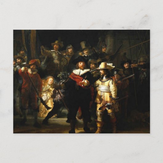 Die Nachtschau von Rembrandt Postcard Postkarte (Vorderseite)