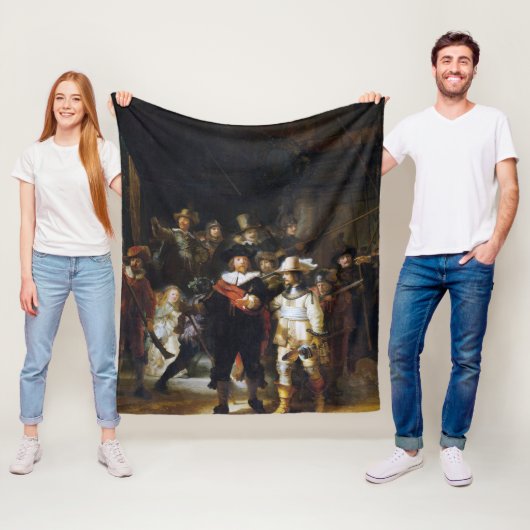 Die Nachtwache, Rembrandt Fleecedecke (Beispiel)