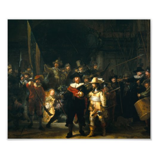 Die Nachtwache - Rembrandt Fotodruck (Vorne)