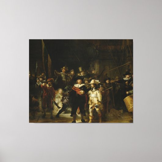 Die Nachtwache, Rembrandt van Rijn Leinwanddruck (Vorderseite)