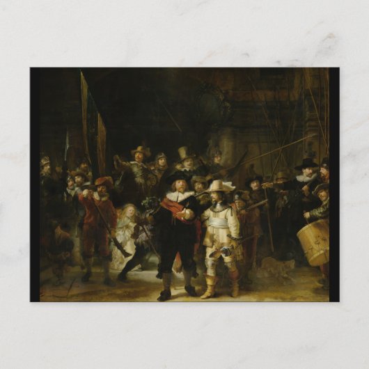 Die Nachtwache, Rembrandt Van Rijn Postkarte (Vorderseite)