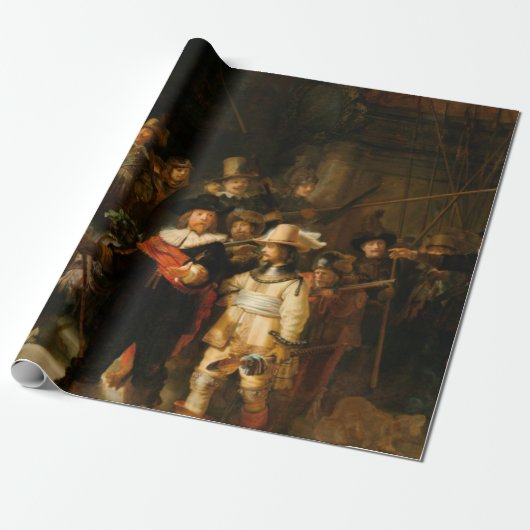 Die Nachtwache von Rembrandt Geschenkpapier (Ungerollt)