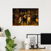 Die Nachtwache von Rembrandt Poster (Heimbüro)