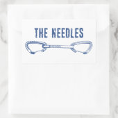 Die Nadel klettert schnell Rechteckiger Aufkleber (Tasche)