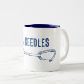 Die Nadel klettert schnell Zweifarbige Tasse (VorderseiteRechts)