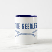 Die Nadel klettert schnell Zweifarbige Tasse (Mittel)