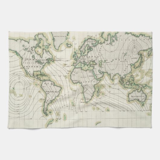 Die Nadelabweichung der Welt Geschirrtuch (Horizontal)