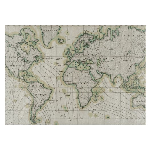 Die Nadelabweichung der Welt Schneidebrett (Vorderseite)