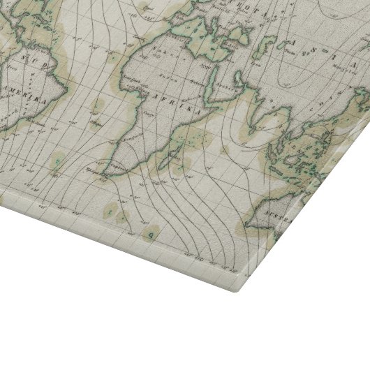 Die Nadelabweichung der Welt Schneidebrett (Ecke)