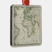 Die Nadelabweichung der Welt Silbernes Ornament (Rechts)