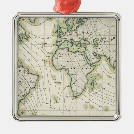 Die Nadelabweichung der Welt Silbernes Ornament (Vorne)