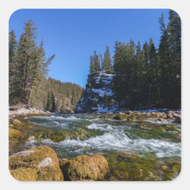 Die Nähe zur 5. Brücke - Athabasca Quadratischer Aufkleber