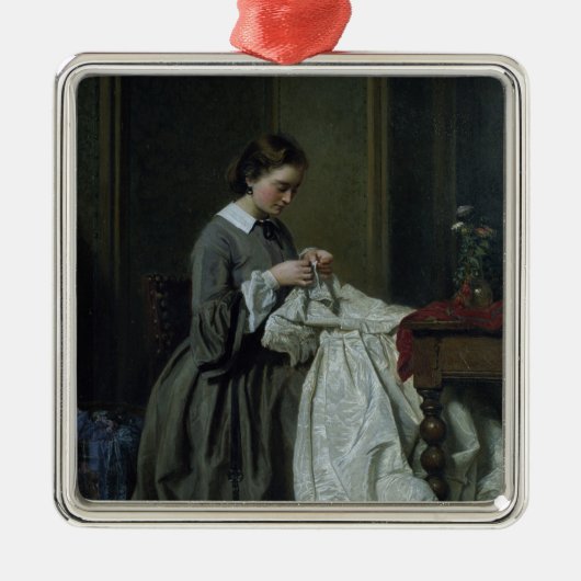 Die Näherin Ornament Aus Metall (Vorne)