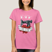 DIE Nähmaschine Tattoo Ladys Shirt Army (Vorderseite)