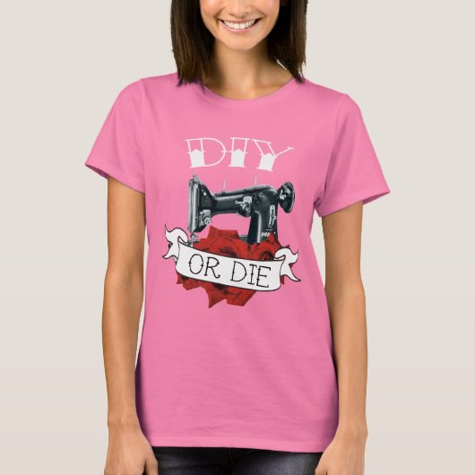 DIE Nähmaschine Tattoo Ladys Shirt Army (Vorderseite)