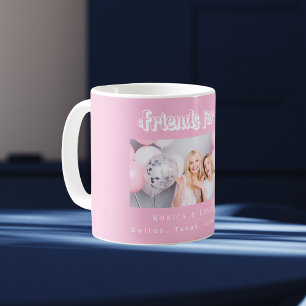 Die Namen der besten Freunde des Fotos sind pink w Kaffeetasse