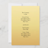 Die Namen der Gäste, die Hochzeitssuite mit goldge Einladung (Rückseite)
