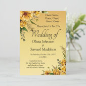 Die Namen der Gäste, die Hochzeitssuite mit goldge Einladung (Stehend Vorderseite)