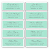 Die Namen der kleinen Gäste sind die Adresse. Vers Aufkleber (Vorderseite)