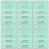 Die Namen der kleinen Gäste sind die Adresse. Vers Aufkleber (Vorderseite)