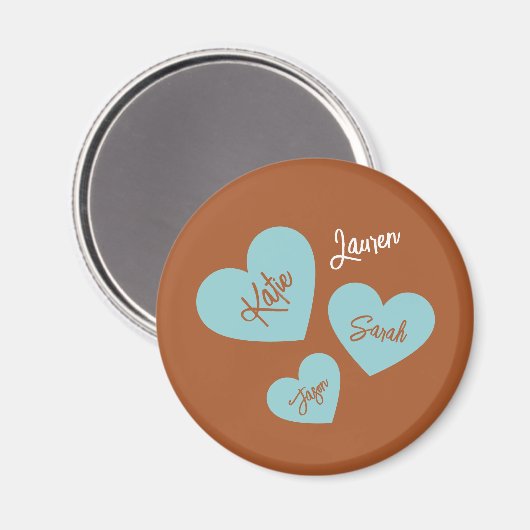 Die Namen der personalisierten Mutter Magnet (Vorderseite/Rückseite)