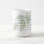Die Namen Gottes Christlich Kaffeetasse (Mittel)
